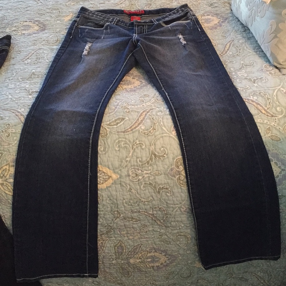 Red Rivet Jeans - Picture 2 of 6